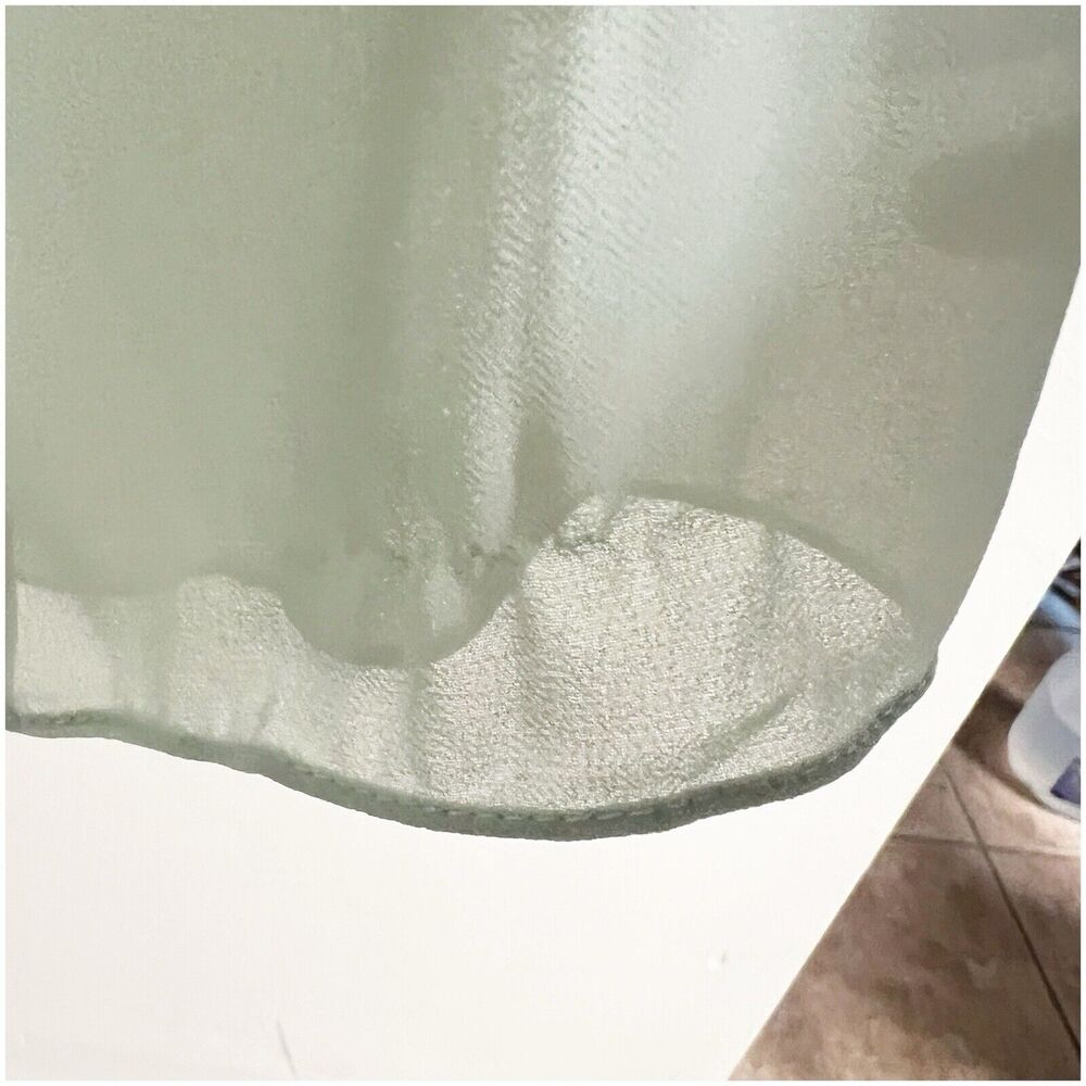 Number Sea Women’s Ruffled 3/4 Blouse Size 12 Seafoam Zipper Back Office Dressy - Picture 14 of 14